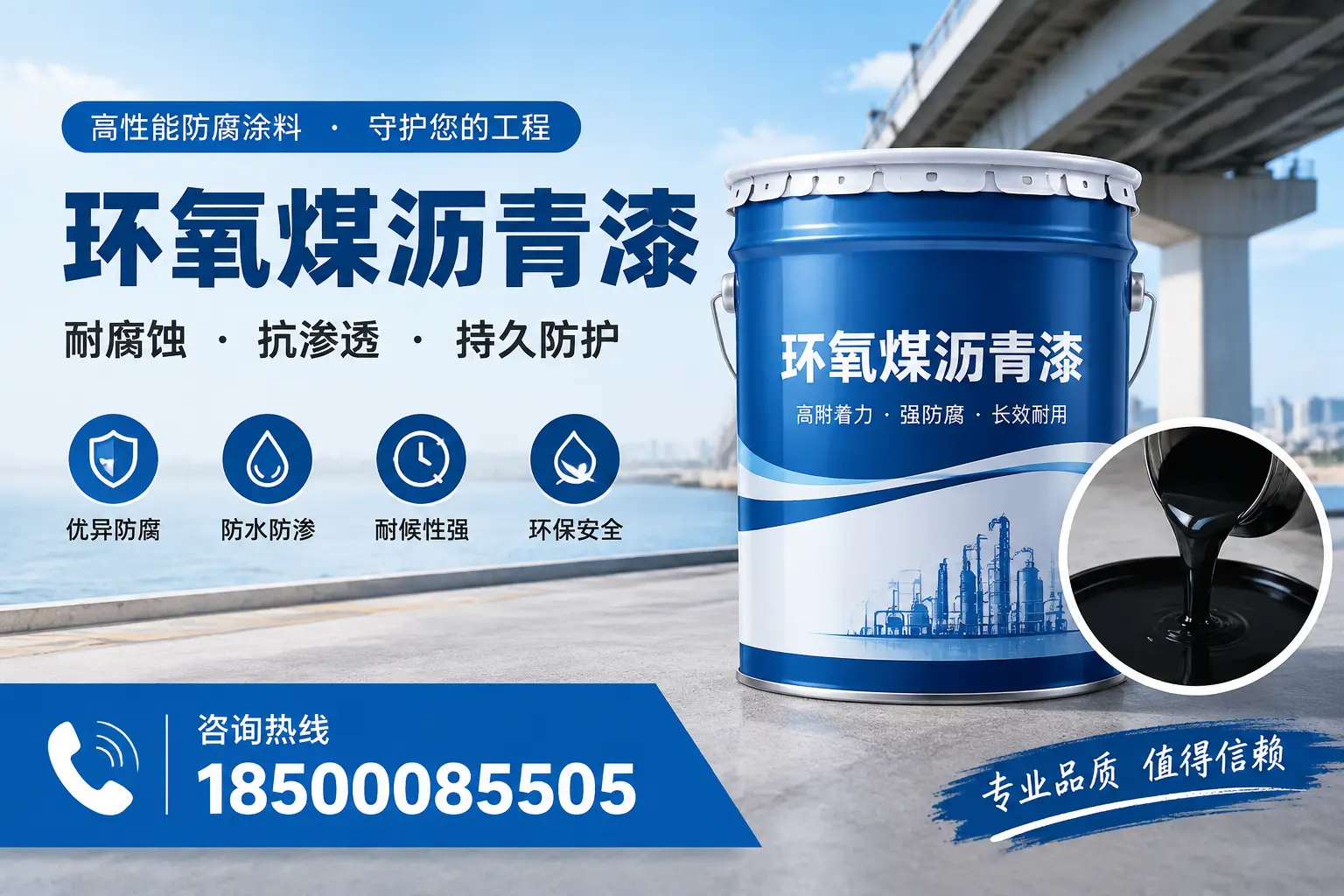 如何确保环氧煤沥青漆施工质量?海口用户的质量控制
