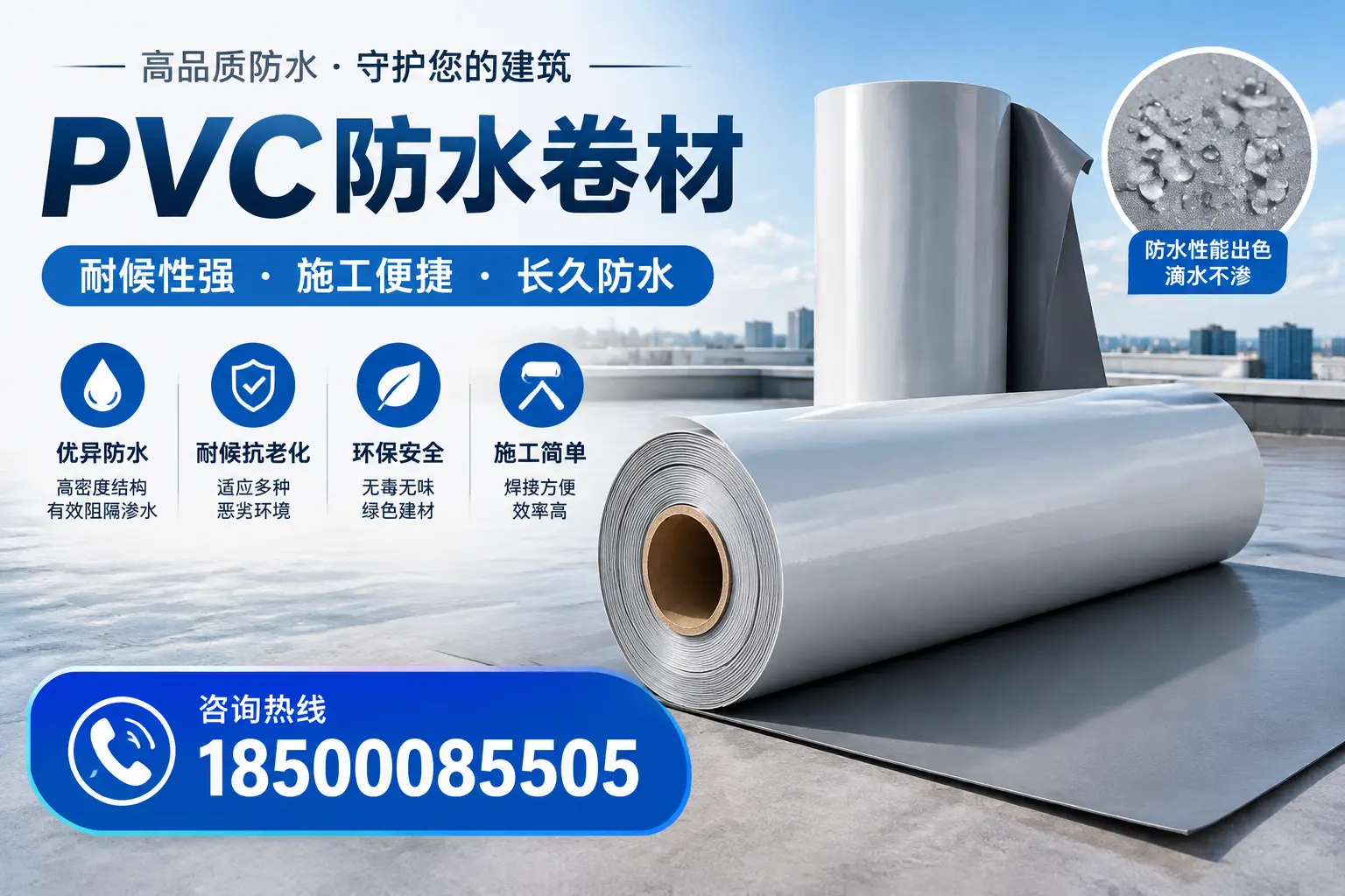 pvc防水卷材在可克达拉的行业应用前景分析